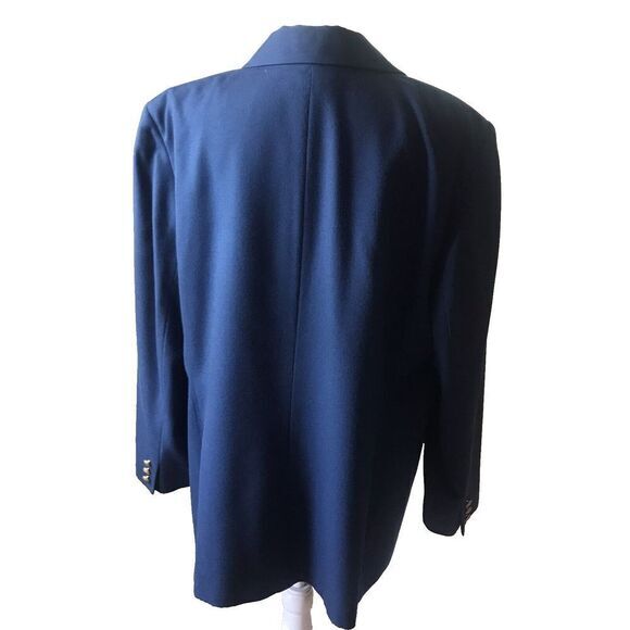 Talbot's Vintage Woman's Navy Wool Jacket Gold‎ Buttons, Three Pockets Size 20 - Picture 2 of 16